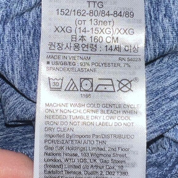 Gapfit Womens Chrome Blue Active Mock Neck Shirt Wicking Plus Size XXL NWOT - Picture 6 of 7